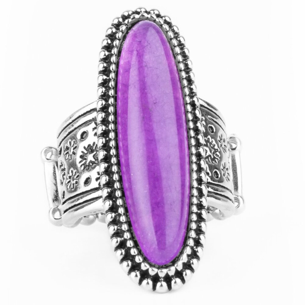 Ultra Luminary - Purple Stretchy Band Ring